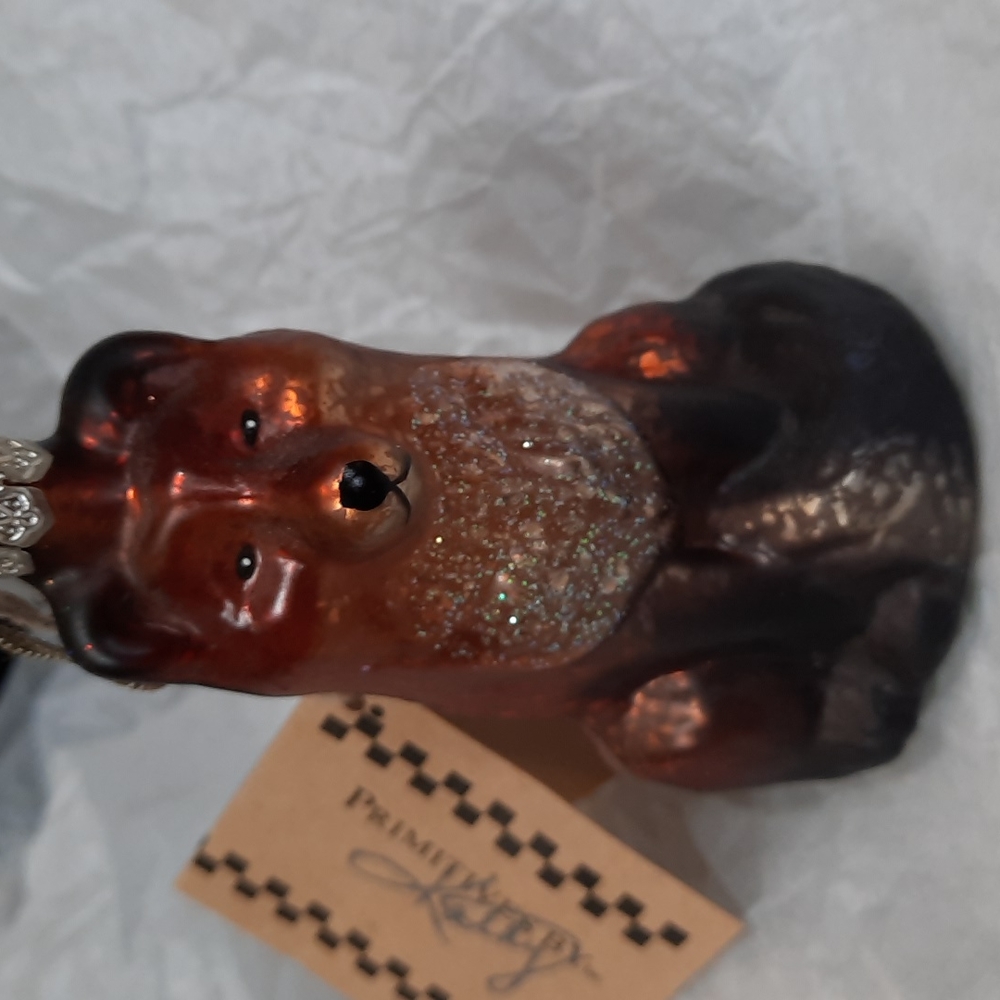 Fox Mercury Glass Style Glass Ornament